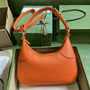 Gucci 731817 Aphrodite small shoulder bag in orange leather