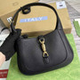 Gucci ‎636709 Jackie 1961 small natural grain bag Black natural grain leather - Default Title - View 1