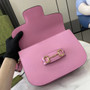 Gucci Horsebit 1955 shoulder bag 602204 in pink leather