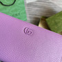 Gucci ‎�?56117 GG Marmont zip around wallet Purple leather
