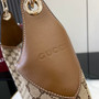 Gucci B large shoulder bag, 815924 in beige and dark brown