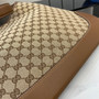 Gucci B large shoulder bag, 815924 in beige and dark brown