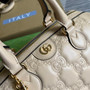 Gucci ‎‎702242 GG Matelassé leather medium bag beige - Default Title - View 5