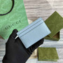 Gucci 657588 GG Marmont card case light blue leather - W11cm x H7cm / light blue - View 2