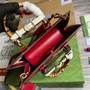 Gucci 702721 Diana Small Tote Bag Red Leather