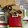 Gucci 702721 Diana Small Tote Bag Red Leather