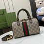 Gucci Ophidia small boston bag, 772053 GG Supreme canvas - Brown - View 3