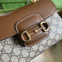 Gucci ‎703848 Horsebit 1955 top handle bag Brown gg leather - Default Title - View 5