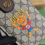 Gucci ‎‎700732 cat print phone case Beige and ebony GG Supreme canvas - Default Title - View 5