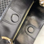 Gucci B medium shoulder bag, 834981 in black GG suede