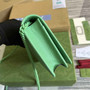 Gucci �?97985 GG Marmont mini chain bag Green leather