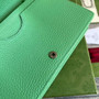 Gucci ‎497985 GG Marmont mini chain bag Green leather - 8"W x 5"H x 1.5"D / Black - View 7