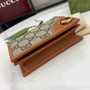 Gucci GG Emblem mini wallet, 820692 in beige and brown leather - Default Title - View 5