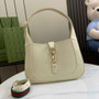 Gucci Jackie small shoulder bag in beige patent leather 782849 - Default Title - View 1