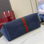 Gucci Giglio large tote bag 853971 dark blue GG suede
