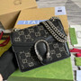 Gucci ‎�?21970 Dionysus mini bag black GG Supreme canvas