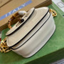 Gucci 686864 Bamboo 1947 mini top handle bag Beige patent leather