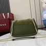 Gucci Blondie small shoulder bag in green suede 815715