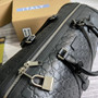 Gucci 406380 Tian GG Supreme duffle Black Leather - Default Title - View 7