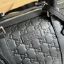Gucci 406380 Tian GG Supreme duffle Black Leather