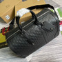 Gucci 406380 Tian GG Supreme duffle Black Leather