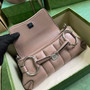 Gucci Horsebit Chain small shoulder bag ‎764339 in Light Pink leather - Default Title - View 7