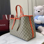 Gucci GG Emblem large tote bag 815213 in orange fabric