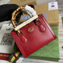 Gucci 702732 Diana mini tote bag Red leather - Default Title - View 1
