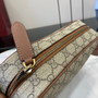 Gucci GG Emblem small crossbody bag, 821155 in brown fabric