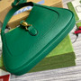 Gucci �?36709 Jackie 1961 small natural grain bag green natural grain leather