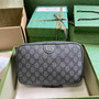 Gucci 760019 Ophidia GG toiletry case in grey and black Supreme - Default Title - View 1
