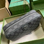Gucci 760019 Ophidia GG toiletry case in grey and black Supreme
