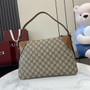 Gucci GG Emblem medium shoulder bag 815216 in brown fabric