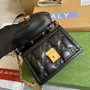 Gucci 724499 GG matelassé small top handle bag black leather - W18cm x H13cm x D6.5cm / Black - View 8