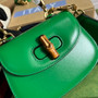 Gucci 686864 Bamboo 1947 mini top handle bag Green Leather - Default Title - View 5