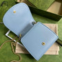 Gucci 725219 Blondie medium chain wallet in blue leather