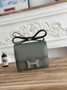 Hermes Constance Epsom Leather 19cm Silver Dark Gray H082252 - Default Title - View 1