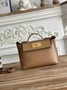 Hermès 24/24 Mini Bag Evercolor Swift Leather Apricot Gold - Default Title - View 1