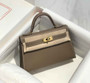 Hermes Kelly Mini II Bag 19 Gold Hardware with Epsom Dark Gray - Default Title - View 3