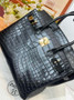 Hermès Birkin Bag 30cm Black Crocodile Leather Gold Hardware H8880 - Default Title - View 7