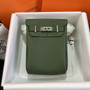 Hermès Kelly A Dos Hac Green Togo Leather With Silver Hardware 20302 - Default Title - View 2