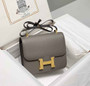 Hermes Constance 23 Box Epsom Leather Dark Gray Gold H082905 - Default Title - View 2