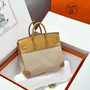 Hermès Birkin Bag 25cm Gold Hardware Apricot Swift Leather Canvas - Default Title - View 2