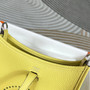 Hermes Evelyne III 17 Togo Light Yellow Leather Bag Silver H5640 - Default Title - View 5