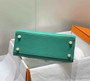 Hermes Kelly Bag 25 Green Epsom Leather Gold Hardware H7109 - Default Title - View 4