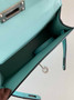 Hermès Kelly II Sellier Mini 2024 Blue Goatskins Leather Silver - Default Title - View 7