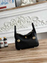 Hermes Lindy Mini Bag Black Togo Leather Gold H68644 - Default Title - View 1