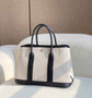 Hermes Garden Party 30 bag 38270 Beige Cloth With Black Leather - Default Title - View 2