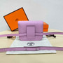Hermes Constance Slim Wallet Pink Purple Epsom Leather Silver H082071 - Default Title - View 3
