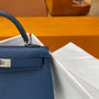Hermès Kelly II Sellier Mini 2024 Dark Blue Goatskins Leather Silver - Default Title - View 8